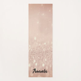 Individuelle Name Rose Gold Glitzer Girly Geschenk Yogamatte