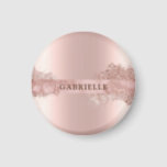 Individuelle Name Rose Gold Glitzer Imitate Folie  Magnet<br><div class="desc">Individuelle Name Rose Gold Glitzer Imitate Folie Rosa Magnet</div>