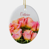 Individuelle Name Rose Keramik Ornament (Rechts)