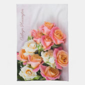 Individuelle Name Rose Küchenhandtuch Geschirrtuch (Vertikal)