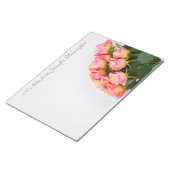 Individuelle Name-Rose Notizblock (angewinkelt)