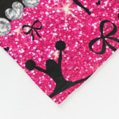 Individuelle Name Rose Rosa Glitzer Chefin Fleecedecke (Ecke)