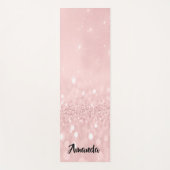 Individuelle Name Rose Rosa Glitzer Girly Gift Ide Yogamatte (Vorderseite)