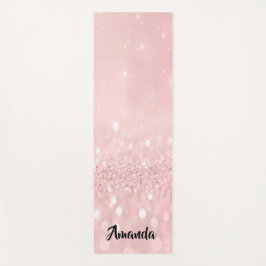 Individuelle Name Rose Rosa Glitzer Girly Gift Ide Yogamatte