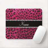 Individuelle Name Rose Rosa Glitzer Leopard Druck Mousepad (Mit Mouse)