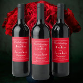 Individuelle Name Rot, Chi-Schrift-Songwriter der Weinetikett