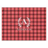 Individuelle Name Rot und Schwarz Karierte Weihnac Tischdecke (Vorderseite (Horizontal))