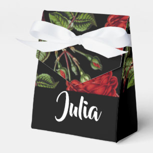 Individuelle Name-rote Rosen Geschenkschachtel
