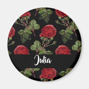 Individuelle Name-rote Rosen Magnet