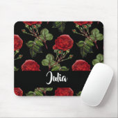 Individuelle Name-rote Rosen Mousepad (Mit Mouse)