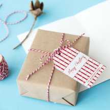 Individuelle Name | Rote und rosa Streifen | Frohe