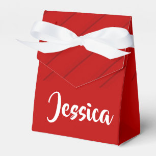 Individuelle Name roter diagonaler Kunststoff stru Geschenkschachtel