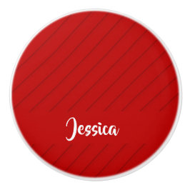 Individuelle Name roter diagonaler Kunststoff stru Keramikknauf