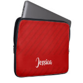 Individuelle Name roter diagonaler Kunststoff stru Laptopschutzhülle (Vorne Rechts)
