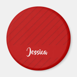 Individuelle Name roter diagonaler Kunststoff stru Magnet