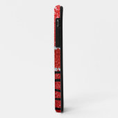 Individuelle Name Roter Glitzer Zebra Schneeflocke Case-Mate iPhone Hülle (Hinten/Links)