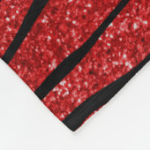 Individuelle Name Roter Glitzer Zebra Schneeflocke Fleecedecke (Ecke)