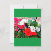 Individuelle Name Roter Hibiskus Geburt Wasserfarb Karte (Rückseite)