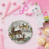 individuelle Name Roter Hirschhaar, Hind, Roebuck, Pappteller (Party)