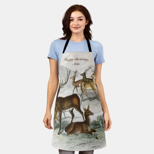 individuelle Name Roter Hirschhaar, Hind, Roebuck, Schürze (Getragen)