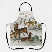individuelle Name Roter Hirschhaar, Hind, Roebuck, Schürze (Vorderseite)