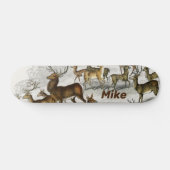 Individuelle Name Roter Hirschhaar, Hind, Roebuck, Skateboard (Horizontal)
