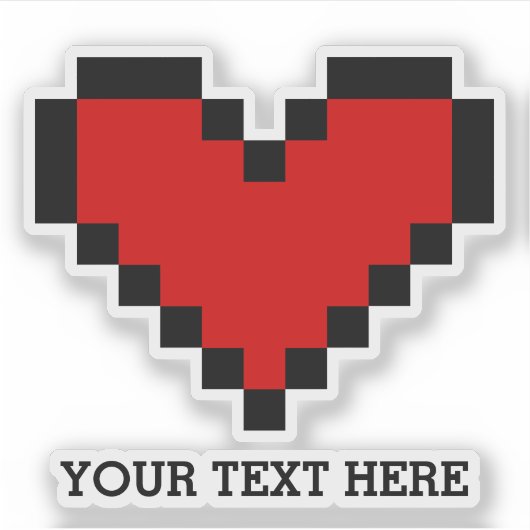 Individuelle Name Roter Pixel-Notebook-Aufkleber Aufkleber (Vorderseite)