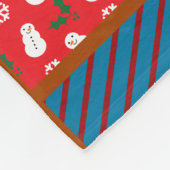 Individuelle Name Roter Schneemann hässliche Weihn Fleecedecke (Ecke)