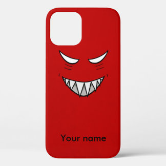 Individuelle Name Roter Teufel Grinsen iPhone 12 Pro Hülle