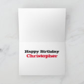 Individuelle Name Rotes Feuer - Happy 3. Geburtsta Karte (Innenseite)