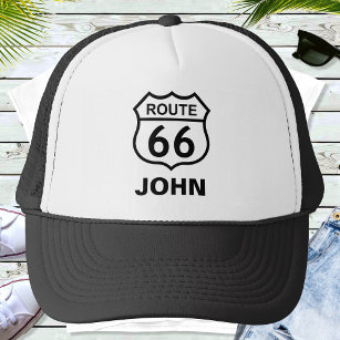 Individuelle Name Route 66 Sign Trucker Hat Truckerkappe