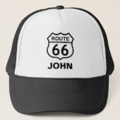 Individuelle Name Route 66 Sign Trucker Hat Truckerkappe (Vorderseite)