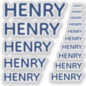 Individuelle Name Royal Blue 15 Sizes Einfach Aufkleber (Vorderseite)