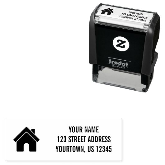 Individuelle Name Rücksendeadresse Permastempel (Beispiel)