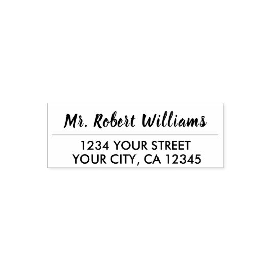 Individuelle Name Rücksendeadresse Permastempel (Design)