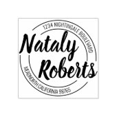 Individuelle Name Rücksendeadresse Personalisiert Gummistempel (Prägung)