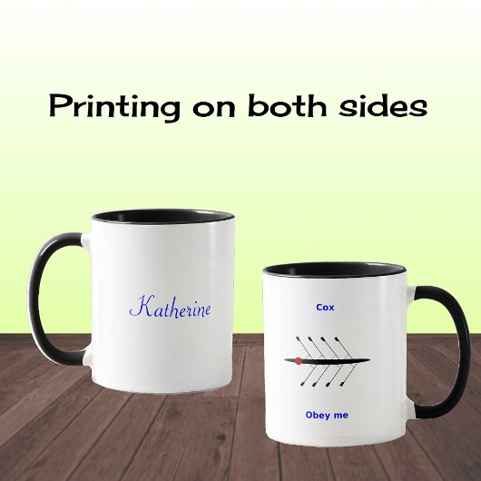 Individuelle Name Rudercox lustig zweiseitig Tasse