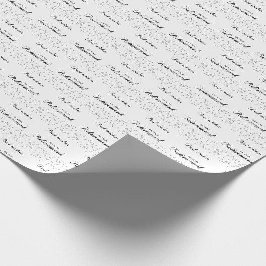 Individuelle Name, Ruhestand - Herzlichen Glückwun Geschenkpapier (Ecke)