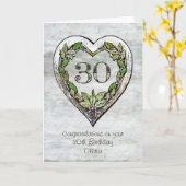 Individuelle Name Rustikale 30. Geburtstagskarte Karte (Gelbe Blume)