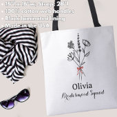 Individuelle Name, Rustikale Blume Bow, Bridesmädc Tasche