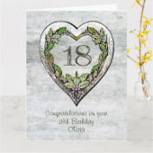 Individuelle Name Rustikaler 18. Geburtstag Karte (Gelbe Blume)