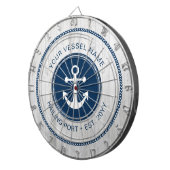Individuelle Name Rustikaler Nautikanker Personali Dartscheibe (Vorderseite rechts)