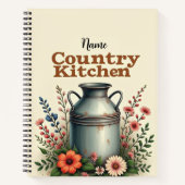 Individuelle Name Rustikaler Rezeptorist Notizblock (Vorderseite)