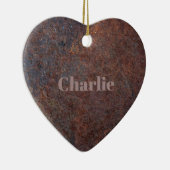individuelle Name "Rusty Heart" Keramik Ornament (Rechts)