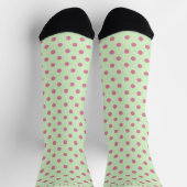Individuelle Name Sage Green Pink Crew Socken (Oben)