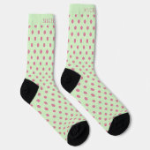 Individuelle Name Sage Green Pink Crew Socken (Rechts)