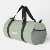 Individuelle Name Salbei Duffle Bag (Rechte Ecke)