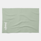 Individuelle Name Salbei Geschirrtuch (Horizontal)