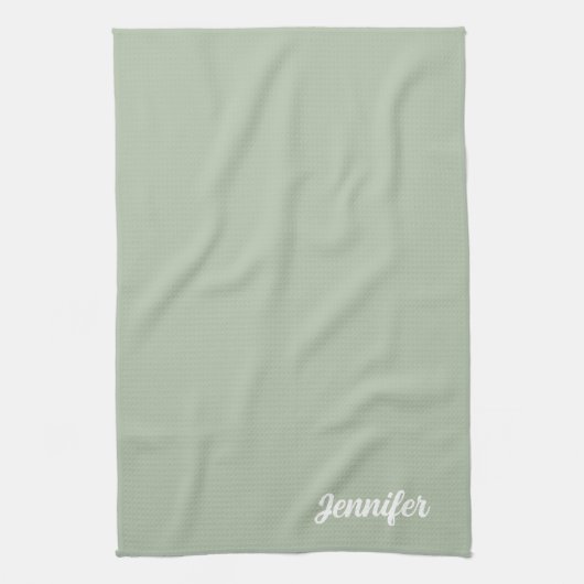 Individuelle Name Salbei Geschirrtuch (Vertikal)