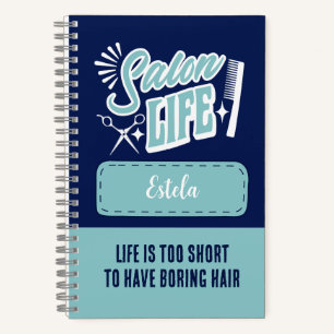Individuelle Name Salon Life Geschenk für Haarstüh Notizblock